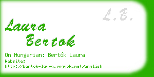 laura bertok business card